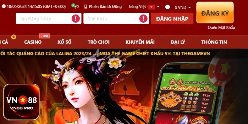 Một vài lưu ý khi thao tác đăng nhập vào vn88